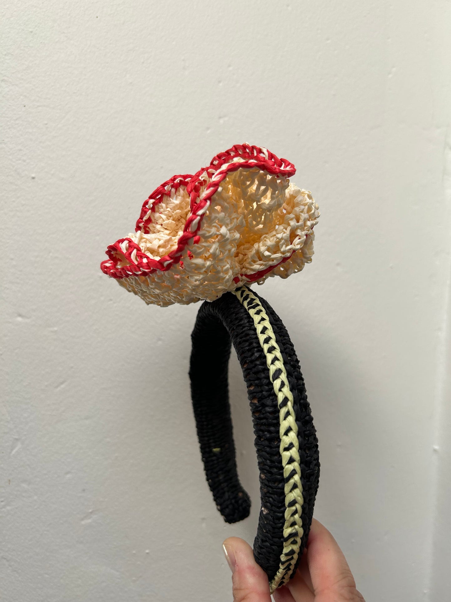 Black Headband with Big Flower and Color Details