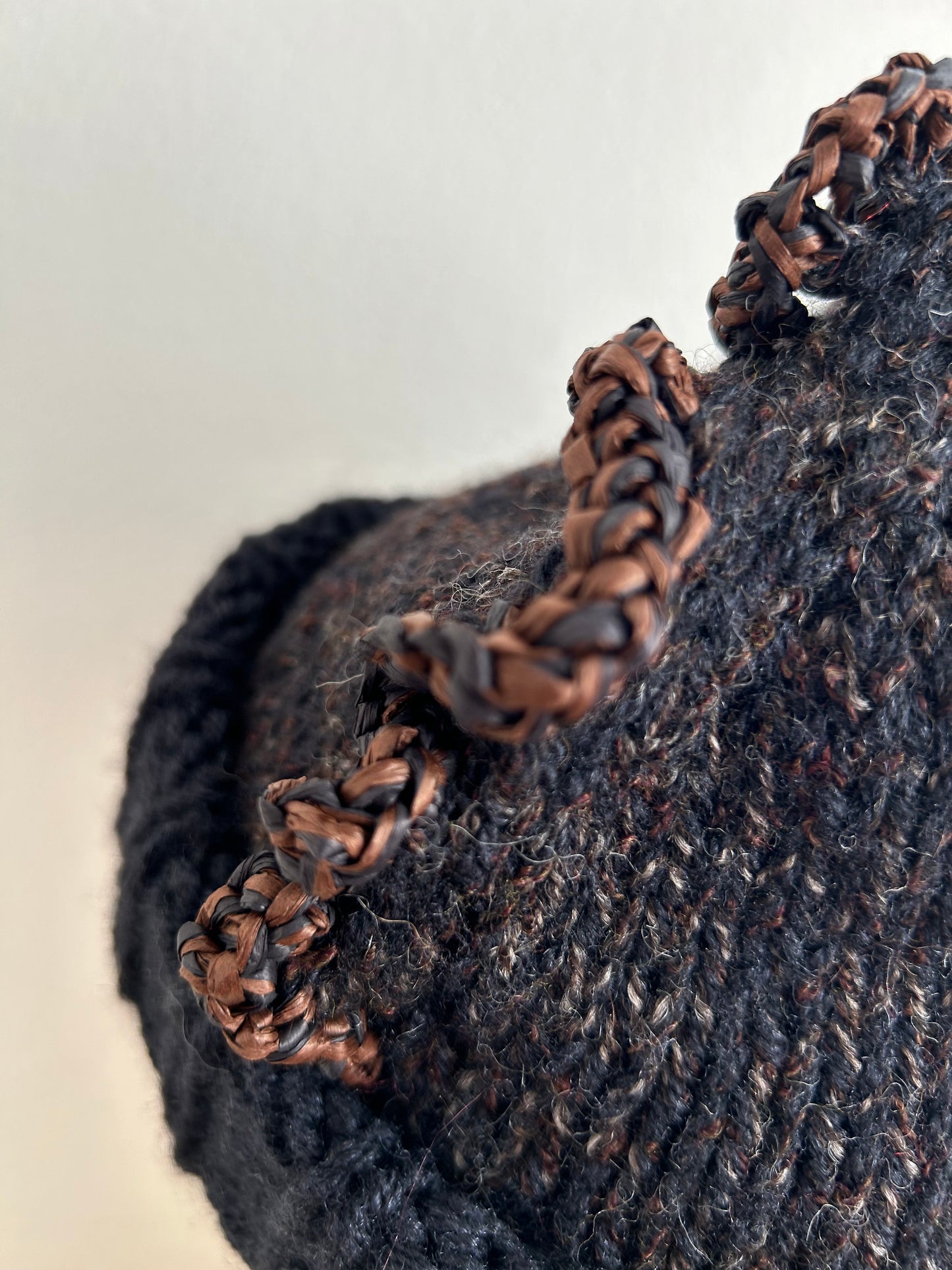 Blackish Hat with Brownish Frills