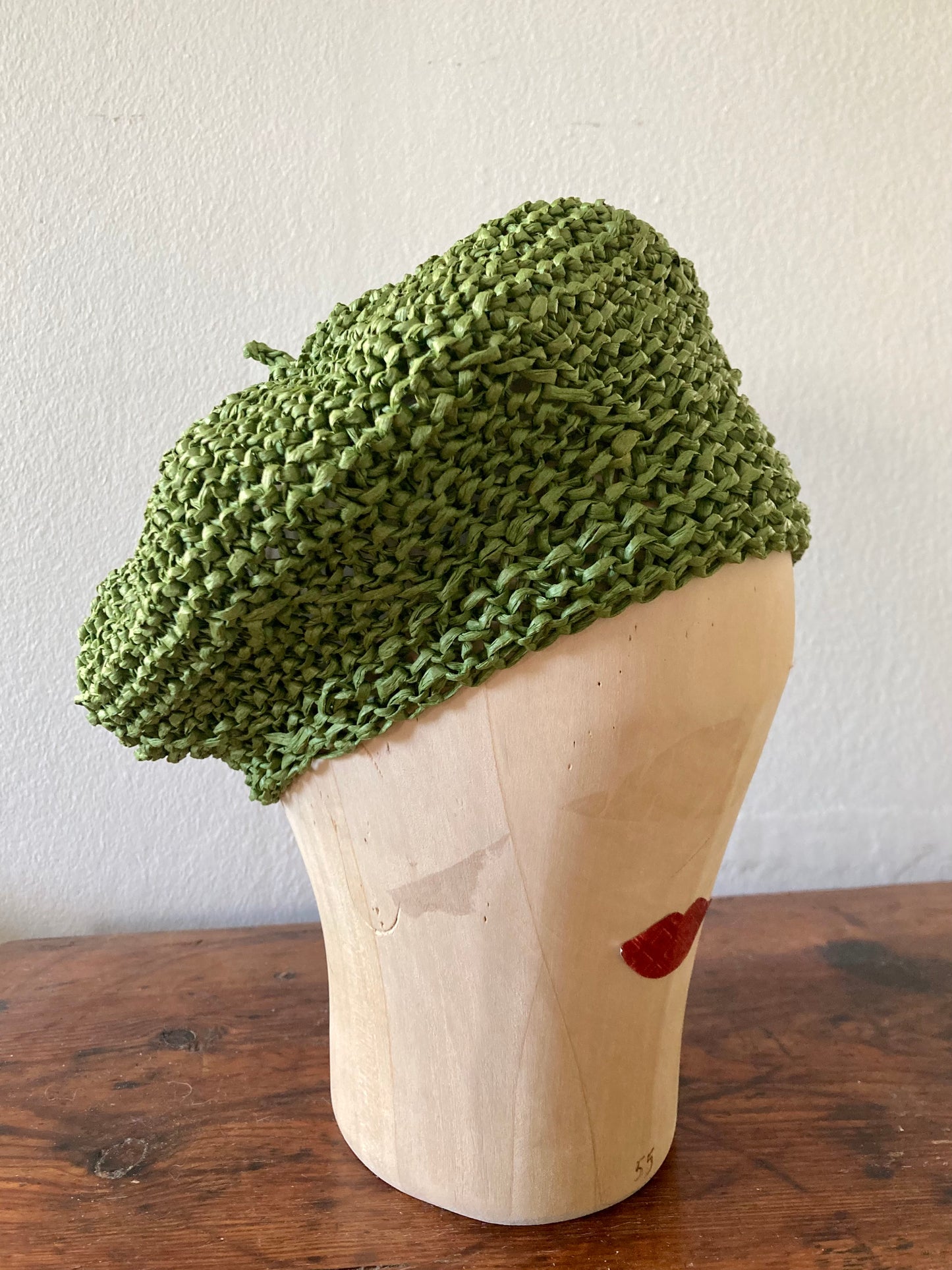 Moss Green Beret to a Side