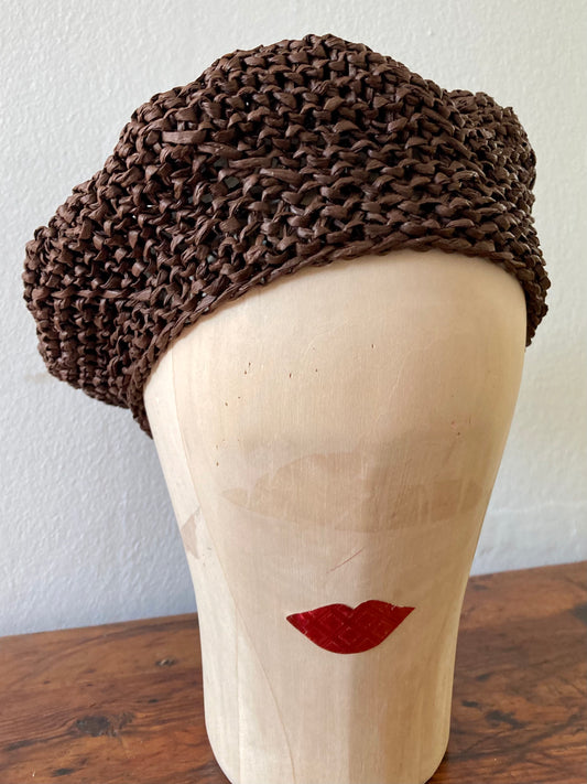 Chocolate Beret a Little to a Side